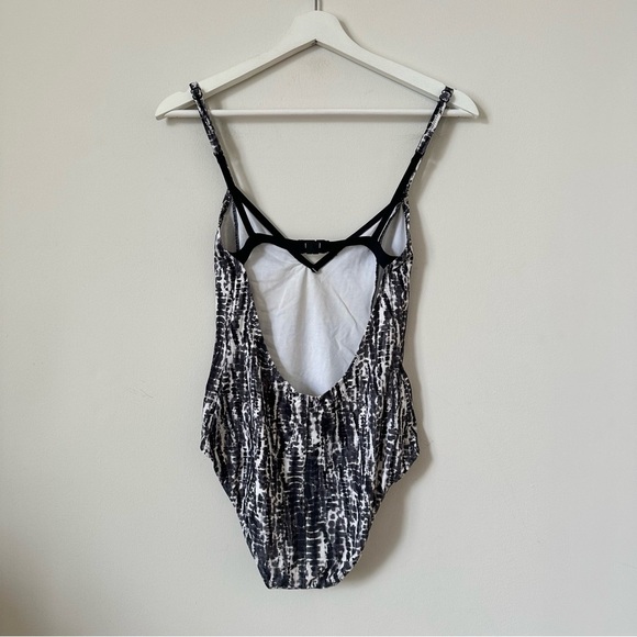 Proenza Schouler Classic One Piece Swimsuit Black/White Abstract Print Size S - Picture 4 of 10